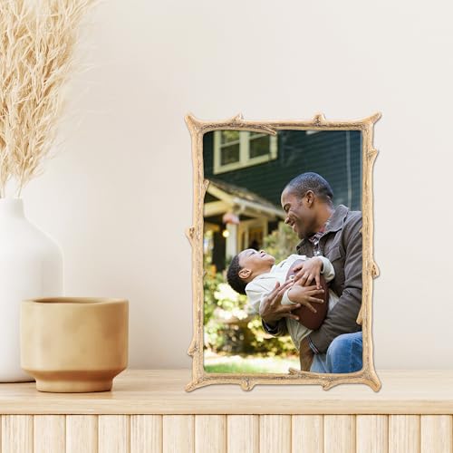 Lawrence Frames 712557 5x7 Gold Metal Natural Branch Design Picture Frame