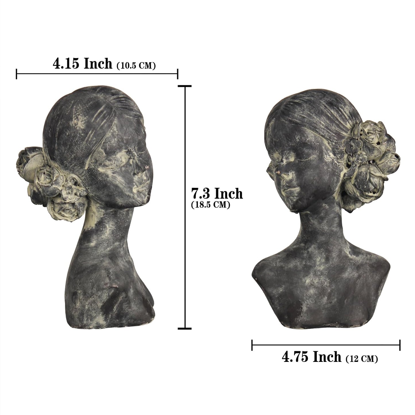 LIUYWYHCF Beautiful Women Faces Resin Sculptures, Resin Art Statues Ornaments, Collectible Figurines for Home Living Room Office Shelf Decoration, Housewarming Great Gifts Ideas, Woman