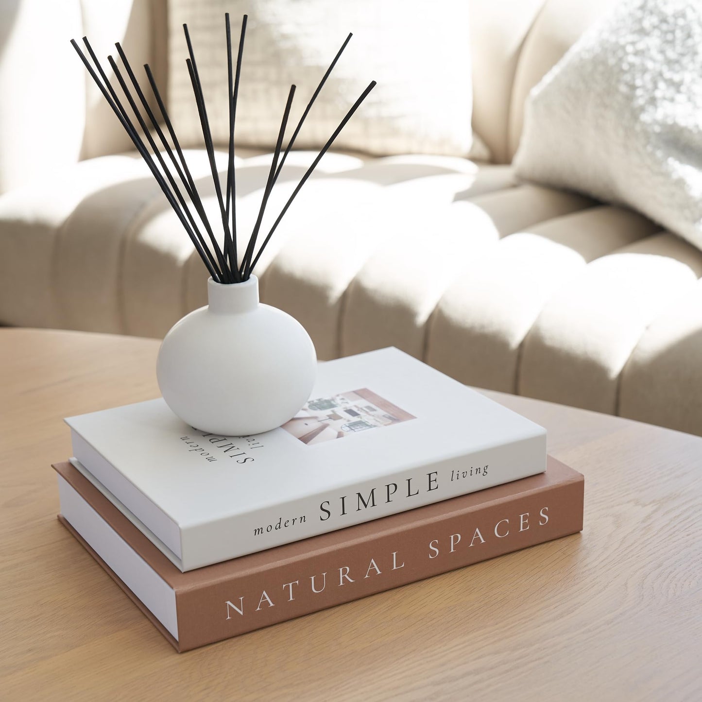 Beautiful Decorative Books - Set of 2 Boxes Enhance Your Coffee Table, Bookshelf or Mantle Decor - Aesthetic Fake/Faux Books for Modern Home Decoration, Photo Storage and as a Keepsake Box