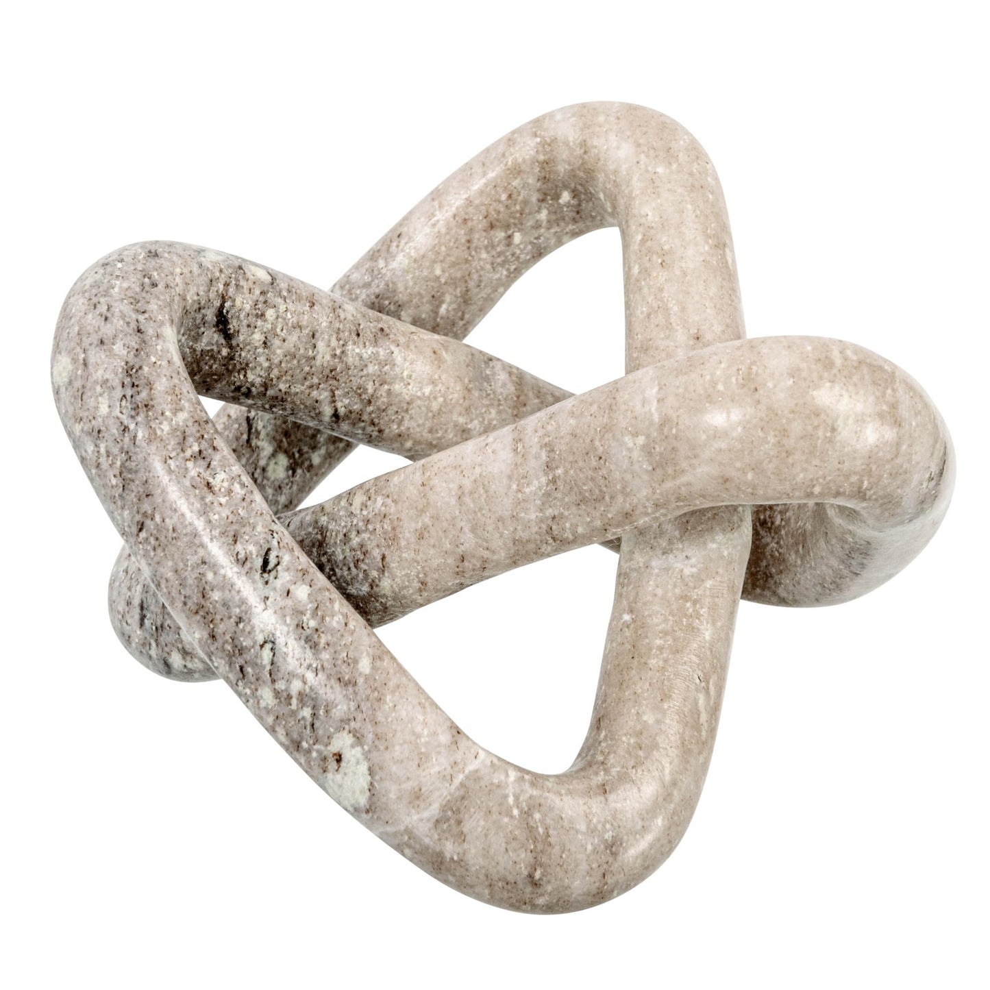 Creative Co-Op Modern Decorative Marble Link Knot, Beige