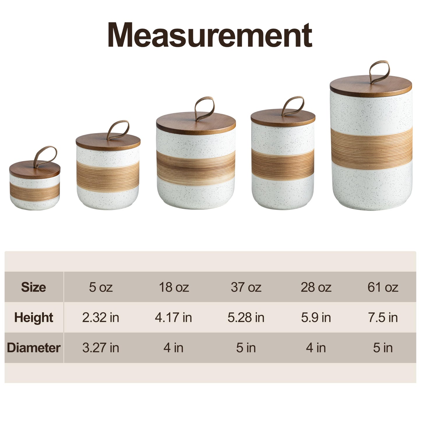 Miamolo Large Storage Containers with Lids, Ceramic Coffee Container Kitchen Food Storage Jars for Spice Sugar Tea Bag, Stackable Decorative Jars for Counter, White & 61oz