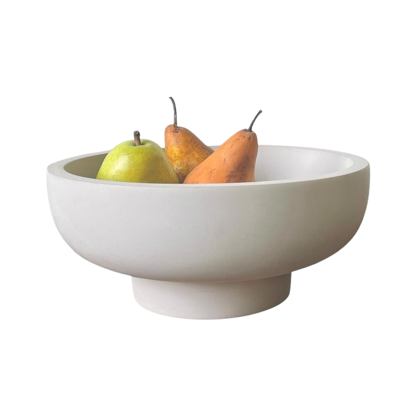OAKOA Concrete Fruit Bowl for Kitchen Counter - Large Decorative Bowls for Home Decor - Modern Key Bowl for Entryway Table - Pedestal Bowl for Keys