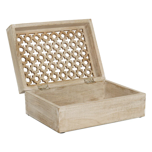 Trellis Wooden Handmade Boxes in Whitewash (X-Large)