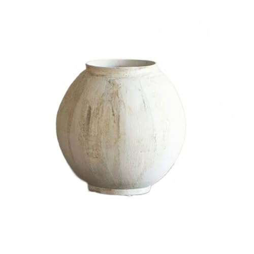 Aimeryup Sideboard Vase Ceramic Big Belly Large Ornament Decor Flower Arrangement Dining Room TV Cabinet Hall Shop(Size:22X23CM,Color:A)