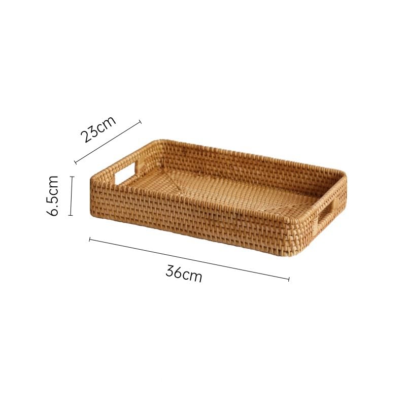 Tray for Coffee Table Storage Tray Fruit Basket Living Room Rectangular Household Fruit Plate Bread Vegetable Storage Tray Basket Tea Tray Charcuterie Boards(Small)