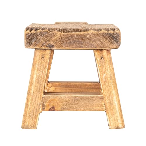 Creative Co-Op Small Wood Pedestal with Handle