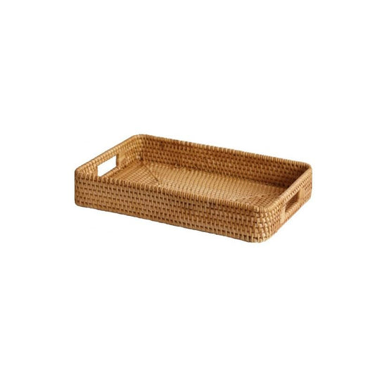 Tray for Coffee Table Storage Tray Fruit Basket Living Room Rectangular Household Fruit Plate Bread Vegetable Storage Tray Basket Tea Tray Charcuterie Boards(Small)