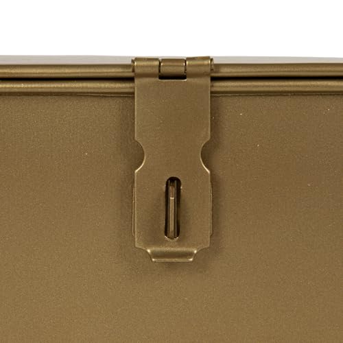 Decorative Metal Boxes with Gold Finish (Set of 3 Sizes)