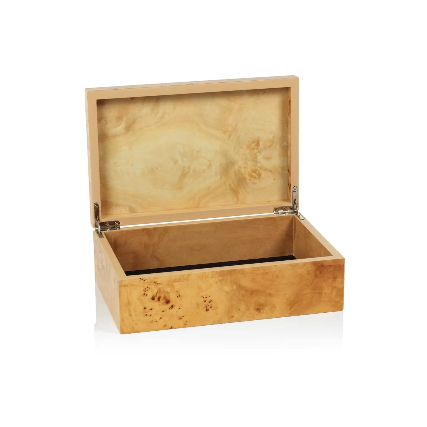 Zodax Leiden Burl Wood Design Decorative Box (Small 7.75")