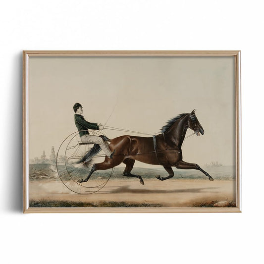 Farmhouse Landscape Forest Pictures Bedroom - Art Deco Wall Art for Kitchen - 11 x 14 Art Prints- Rustic Vintage Decor for Living Room - Antique French Poster - Coachman Horse Moody Oil Painting