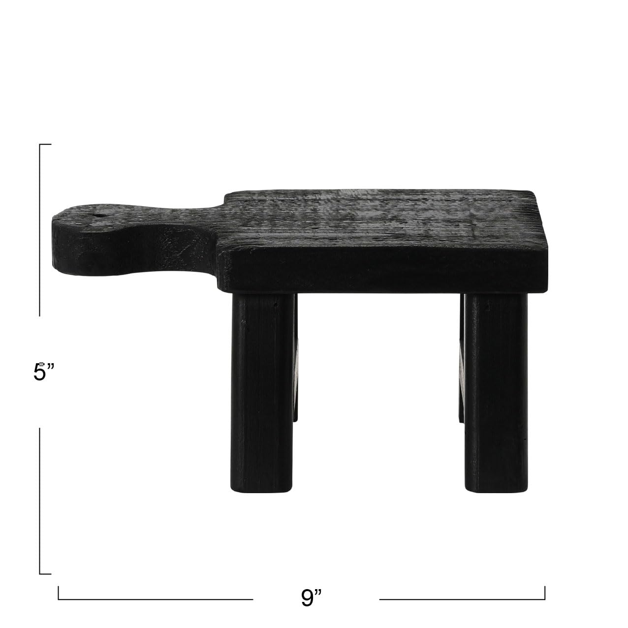 Decorative Smooth Wood Pedestal, Black