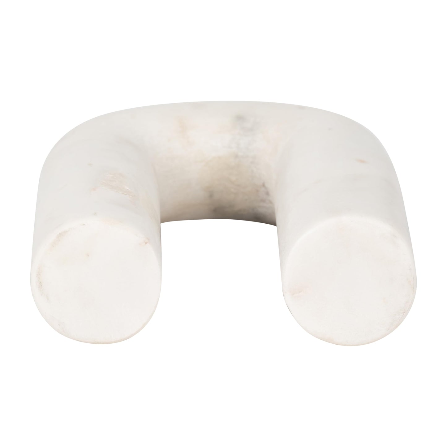 Sagebrook Home White Marble Decorative Object - 5x2x8 Inches Modern Arch Sculpture for Home, Office, Bedroom, Living Room Decor