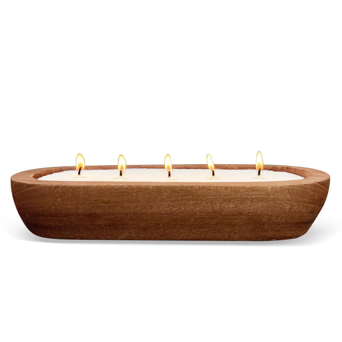 Aromatherapy Candle, SEVEYEE Lavender Candle 5wicks 16oz, Large Wooden Bowl Candles for Women,Girl Birthday Gift,12inch