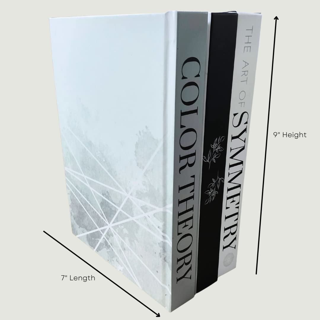 Decorative Books Set for Modern Home: 3 Coffee Table Fashion and Designer Books for Shelves, Office, or Nightstand