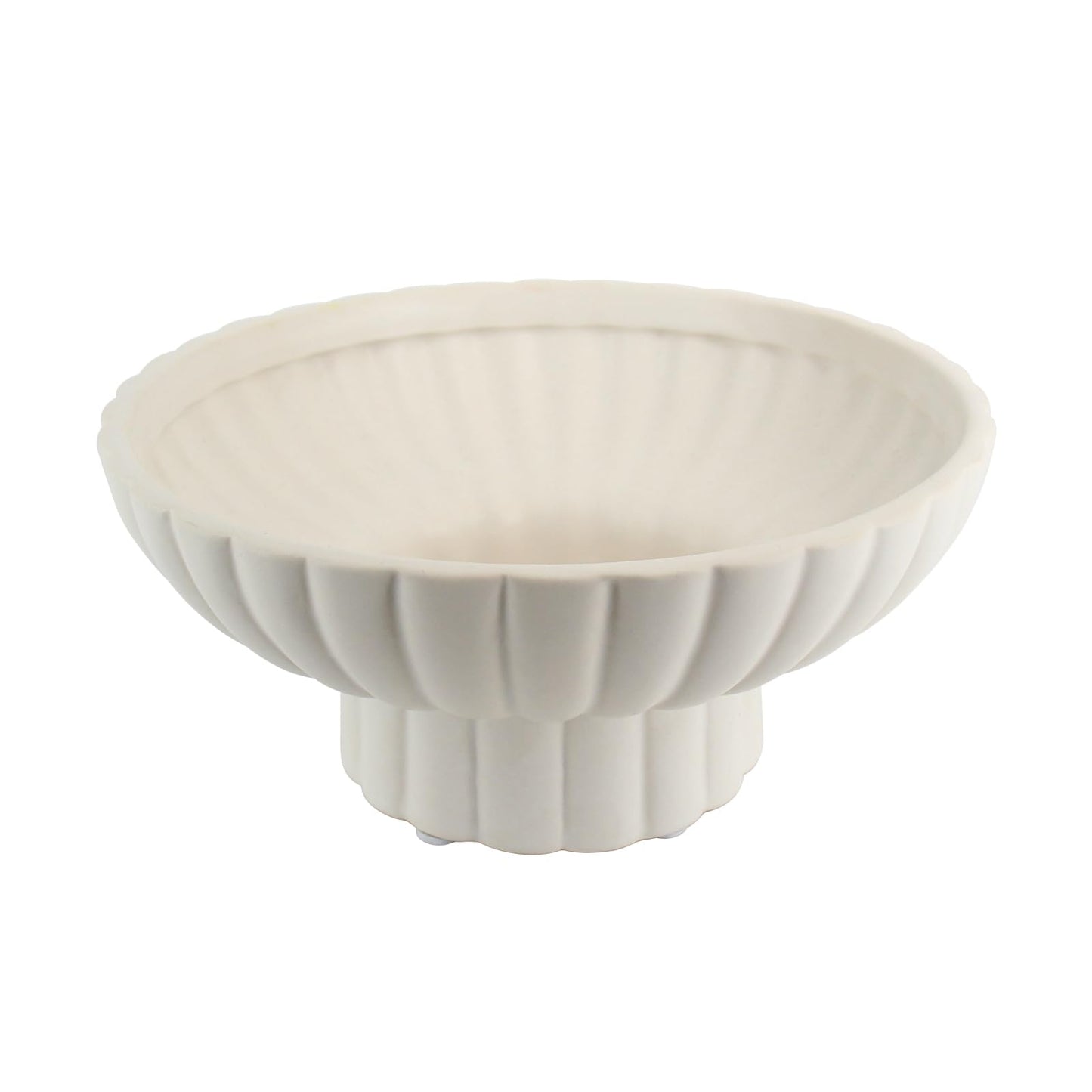 8" Small Footed Decorative Fruit Bowl Ceramic Approx Capacity 3 Cups for Home and Kitchen Counter,Modern Pedestal Bowl,Versatile Catch All for Home Organization and Home Decor