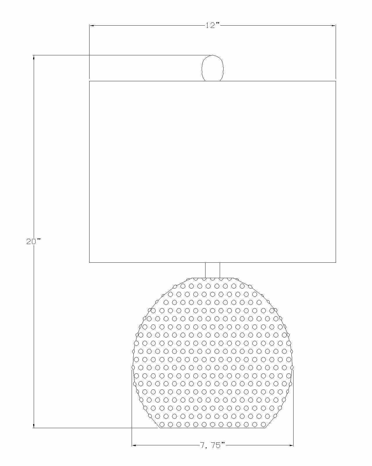 BoutiqueRugs Manaloal Boho Dotted Ceramic Bedside Table Lamp for Bedroom Nightstand - End Side Lighting for Living Room - Shade Linen - White, Cream, Beige - 20" H