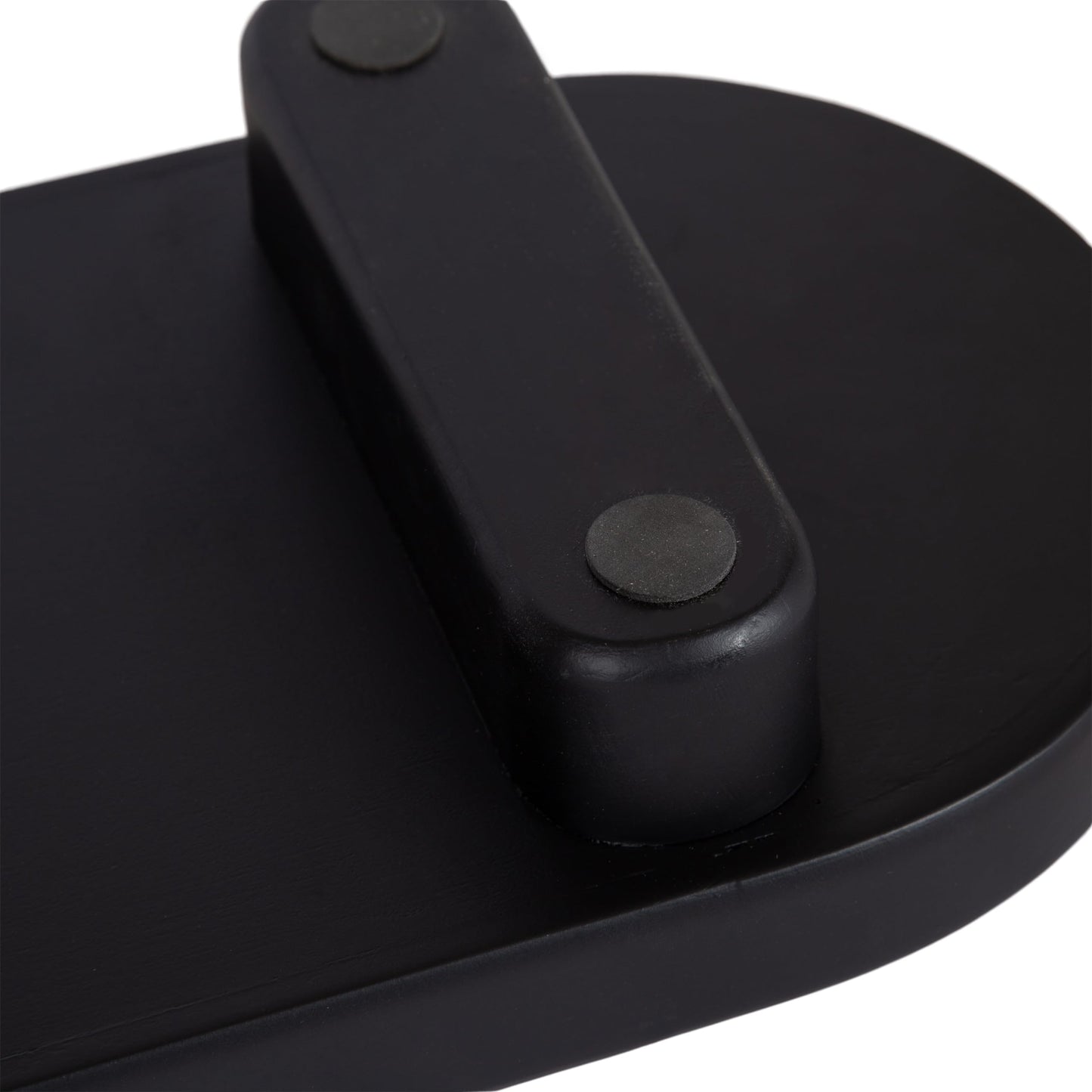 Kate and Laurel Planche Decorative Capsule Woven Tray with Solid Wood Frame, 27 x 8, Black, Modern Slim Wood Rectangle Serving Tray for Living Room