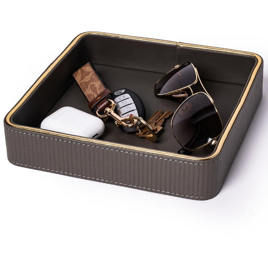 Key Bowl for Entryway Table| Leather Valet Tray for Men| Key Dish Bowl for Entryway Table| Key Basket EDC Tray| Key and Wallet Holder Key Holder Bowl| Bowl for Keys Entryway Table