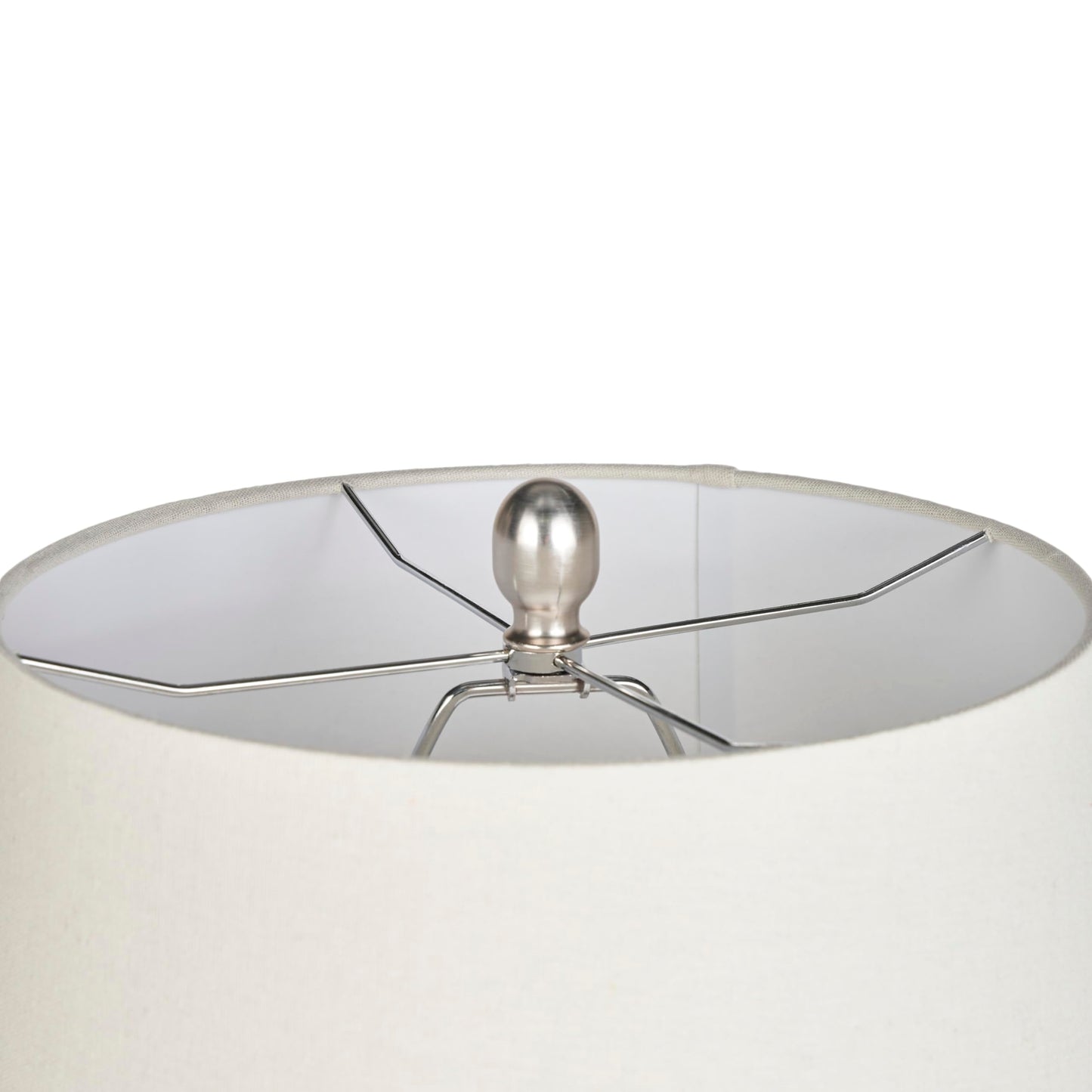 Nourison Home 23" Distressed Cream/Beige Rustic Ceramic Jar Table Lamp for Bedroom, Living Room, Dining Office, with Ivory Shade