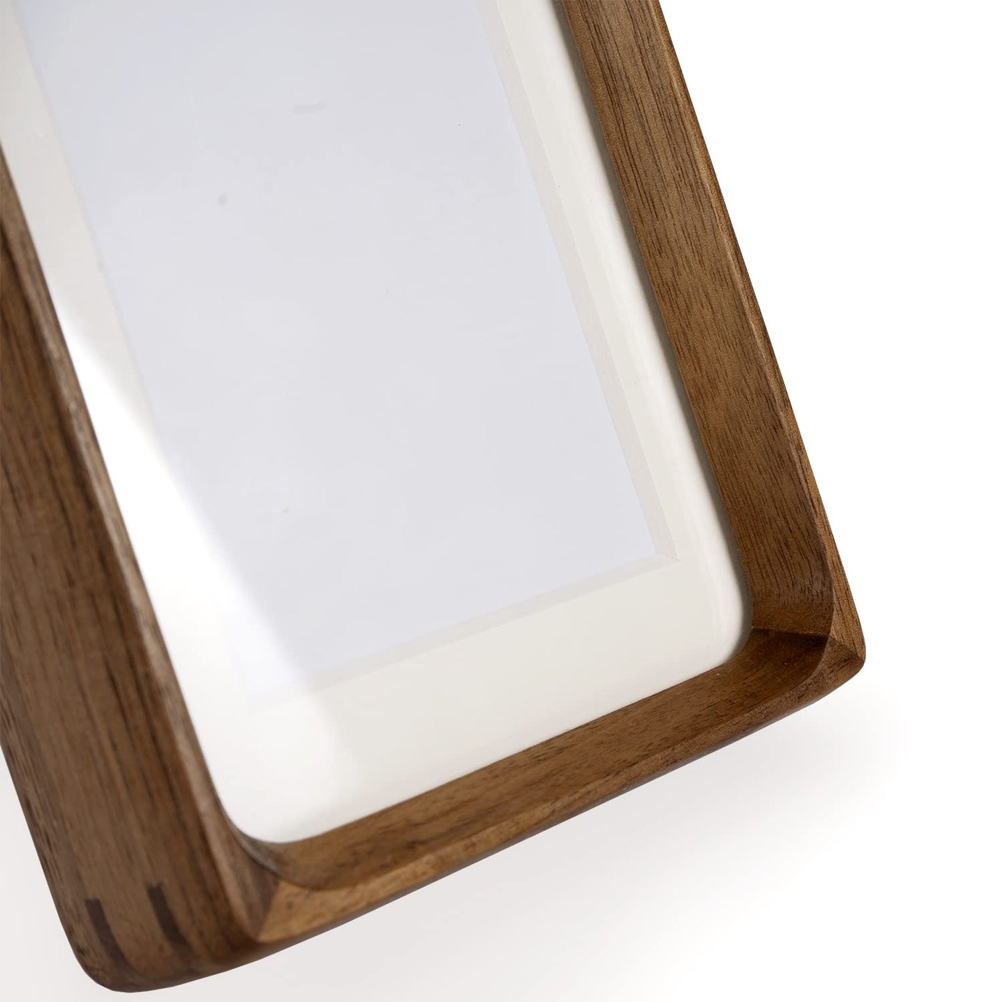Hans Picture Frame,Made of Solid Wood Photo Frame for Wall Mounting or Tabletop Diaplay(Walnut,5"x7" matted to 4"x6")