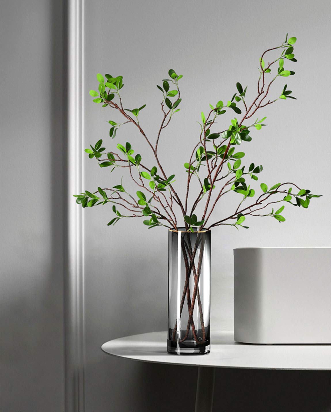 Artificial Plant 43.3 Inch Green Branches Leaf Shop Garden Office Home Decoration (2 pcs)