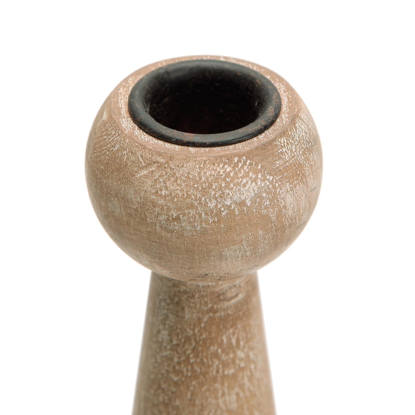 NIKKY HOME Wood Taper Candle Holders Set of 2, Farmhouse Tall Candle Stand Decorative Candlestick for Wedding Party Mantle Fireplace Dining Room Table Centerpieces Decor