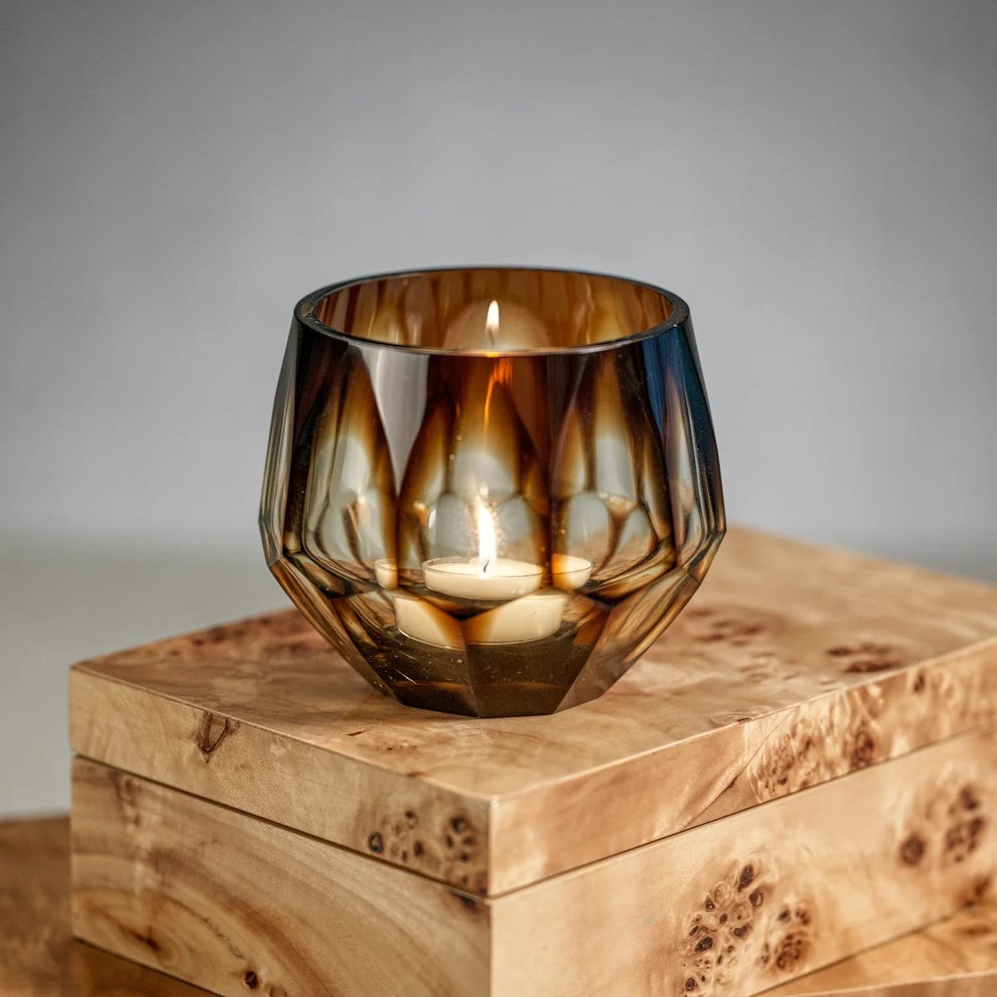 Zodax Leiden Burl Wood Design Decorative Box (Small 7.75")