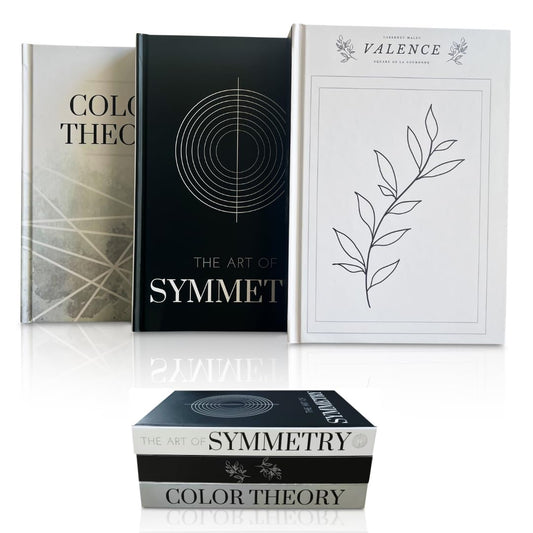 Decorative Books Set for Modern Home: 3 Coffee Table Fashion and Designer Books for Shelves, Office, or Nightstand