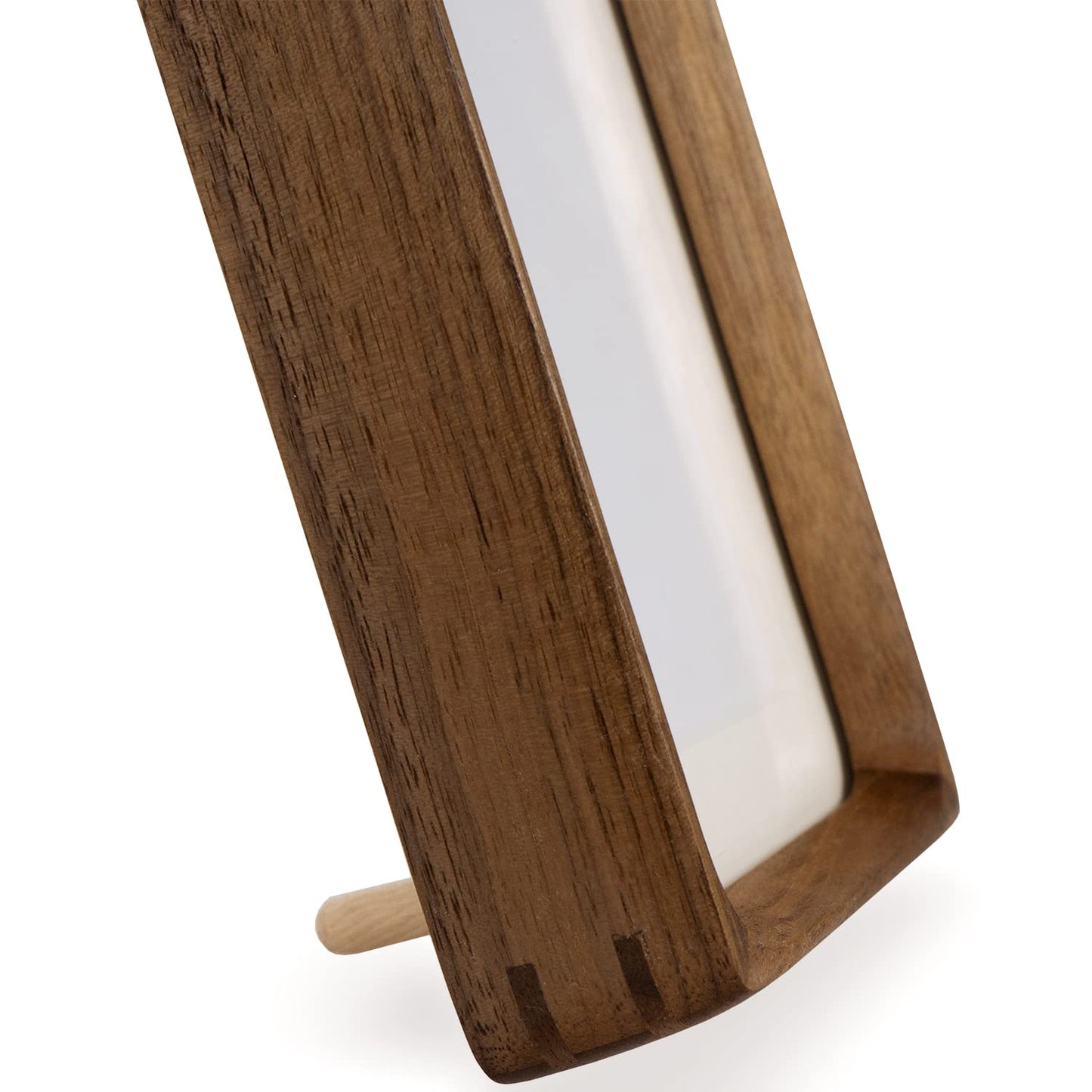 Hans Picture Frame,Made of Solid Wood Photo Frame for Wall Mounting or Tabletop Diaplay(Walnut,5"x7" matted to 4"x6")