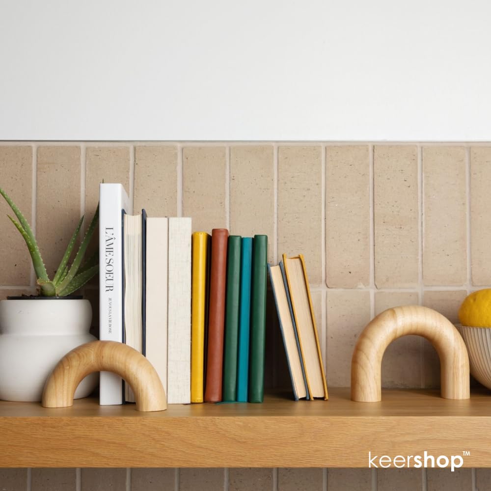 Home Decor Accents: Neutral Boho Living Room Decor - Natural 2pc Arches (Japandi Modern)