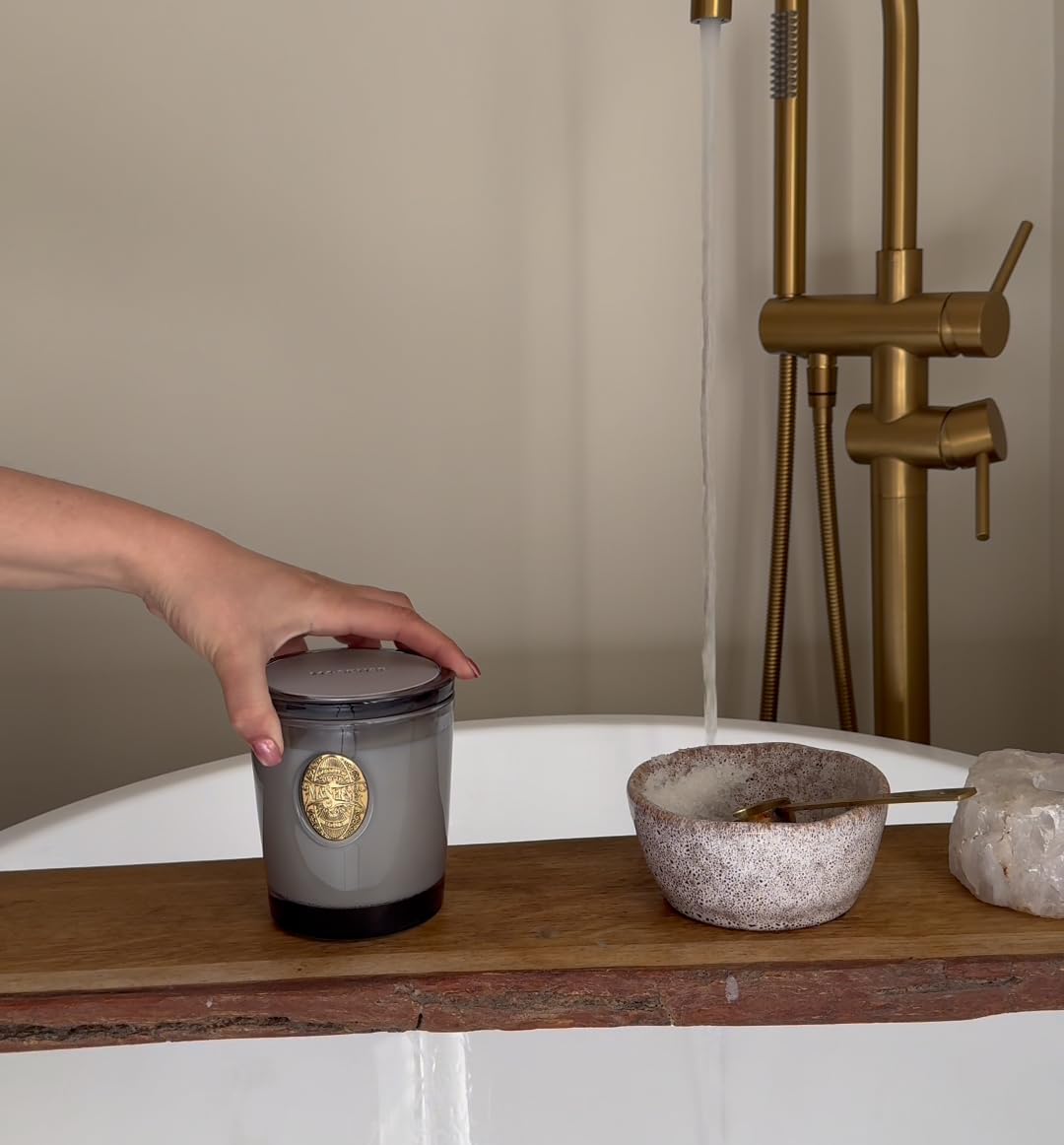 M&SENSE Natural Soy Candle | Coconut & Gray | 9.2 oz, 50H Burn Time | Luxury Scented Candle for Relaxation, Gifting, Home Décor | Ideal for Bedroom, Office, Party Ambiance