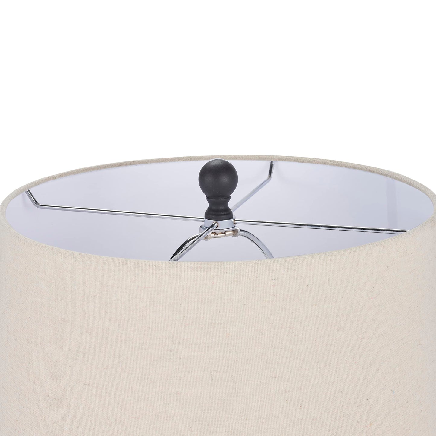 Nourison Home 24" Black Farmhouse Ceramic Pottery Jug Table Lamp for Bedside Table, Living Room, Office, Entryway