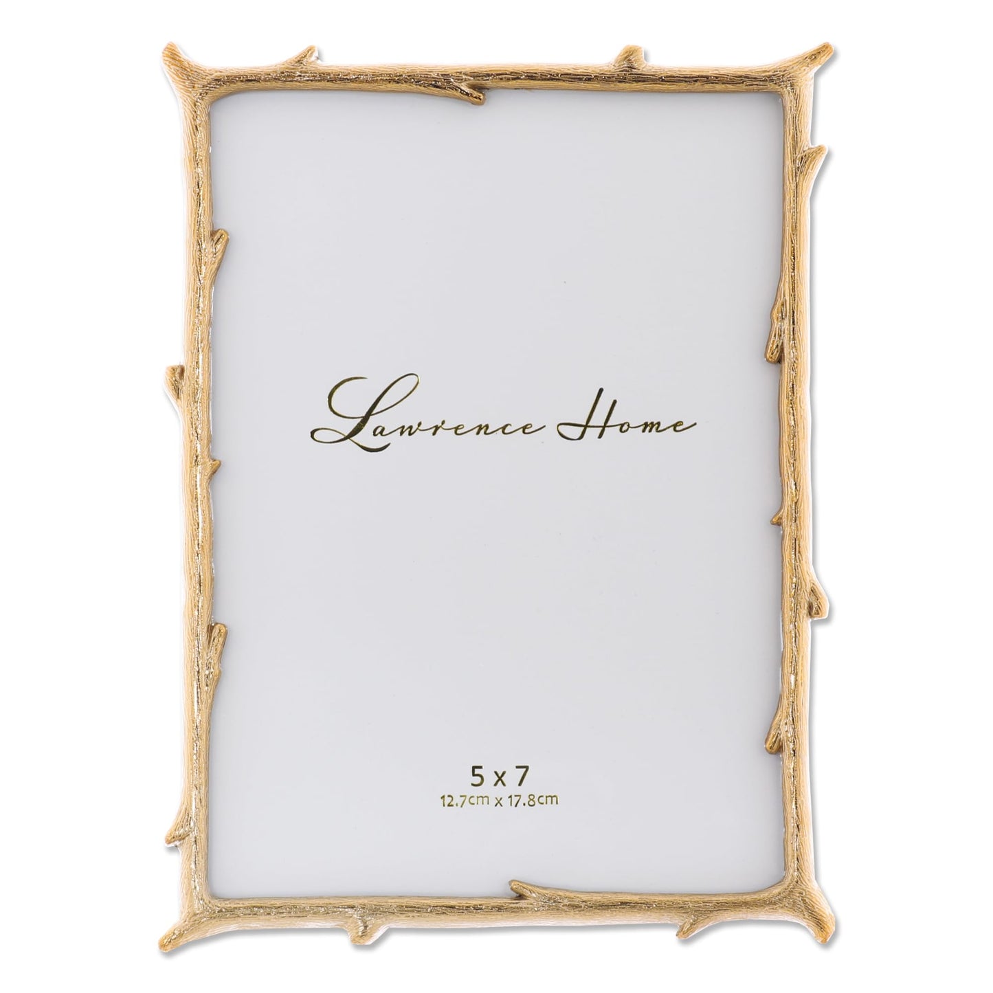 Lawrence Frames 712557 5x7 Gold Metal Natural Branch Design Picture Frame