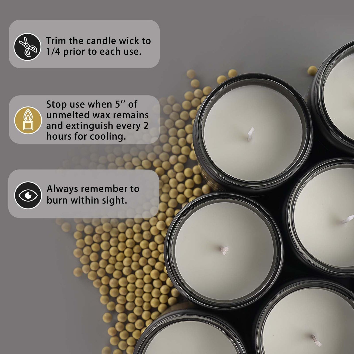 Scented Candles for Men | Lavender & Wood Candle - Candle for Men, Manly Candles for Home Scented, Man Gifts for Him/Friend, 7oz Black Jar