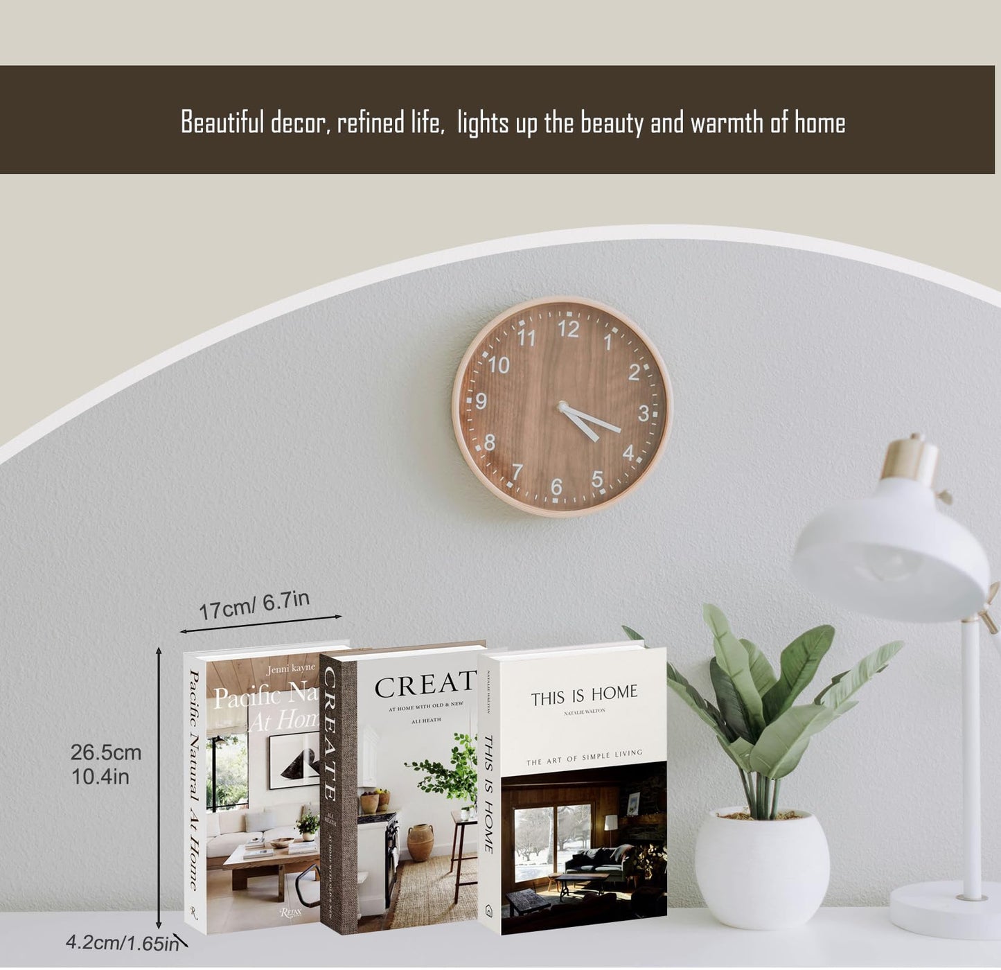 3 Pack Decorative Faux Books Set for Home Aesthetic - Luyseyha Fake Hollow Books Decor for Bookshelf Coffee Table, Living Room, Bedroom