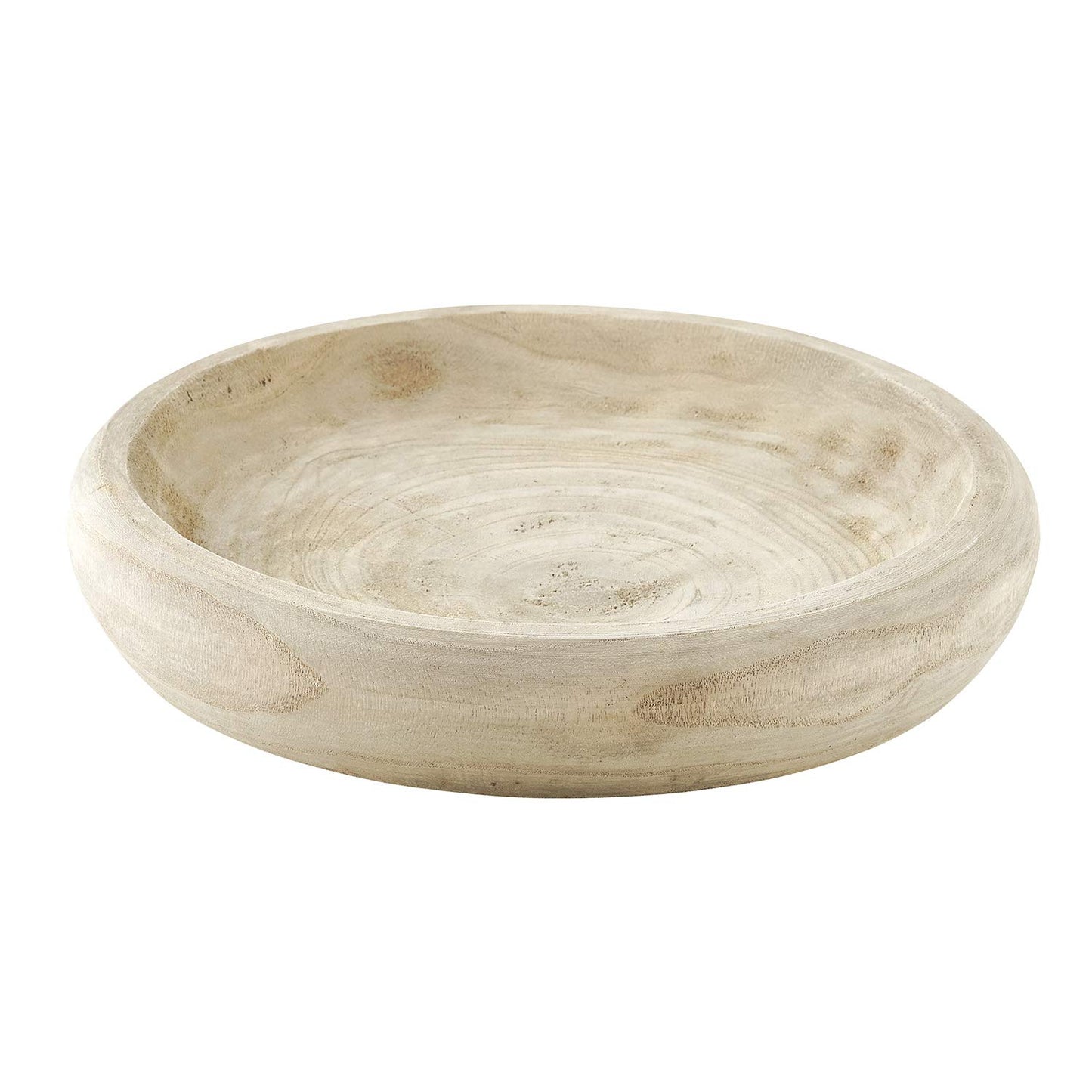 Santa Barbara Design Studio Wood Serving Bowl, Hand Carved Paulownia Wood Fruit Bowl / Wood Decor, 11.5" Large, Natural