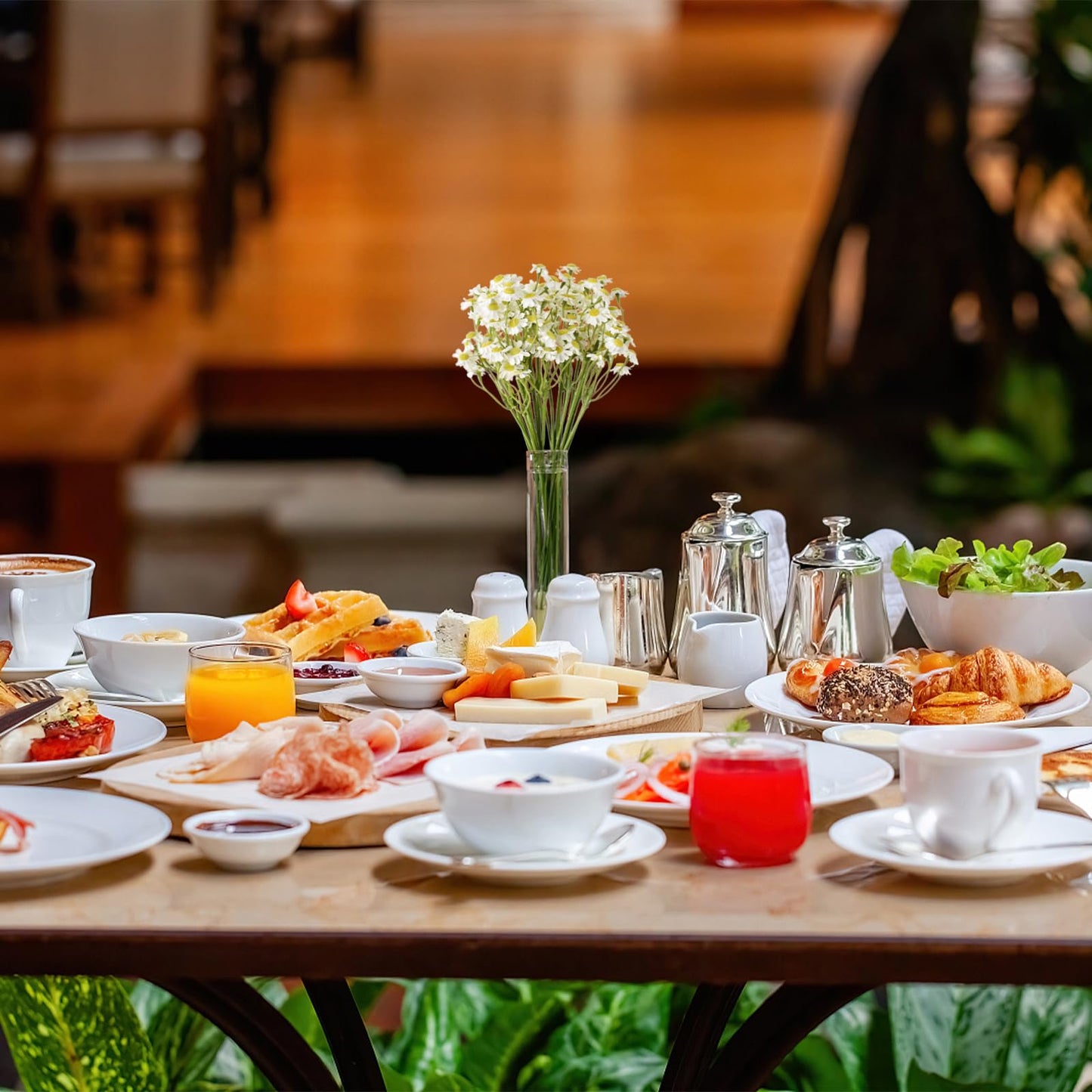 Hanycon 2 Bundles Small Artificial Daisy Flowers Bouquet Faux Silk Tiny Daisy Flowers for Home Garden Vase Decor (White)