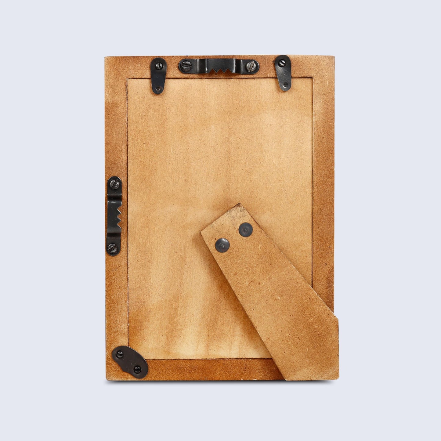 Handicrafts Home Chevron Pattern Inspired 4" x 6" Picture Frames - Chic Boho Wall Décor Photo Frame, Brown White