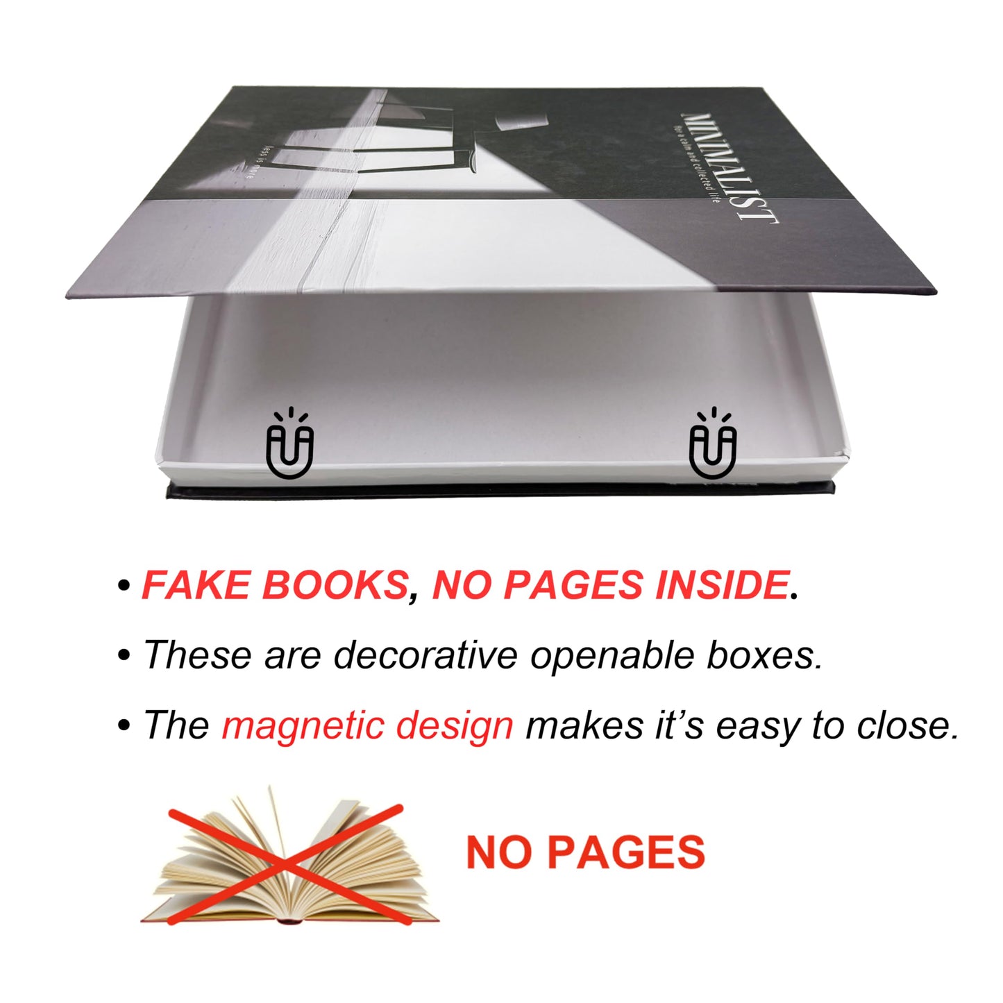 TwoDays Beautiful Coffee Table Books, Neutral Fashion Decorative Books for Home Bookshelf, Modern Room Decor Aesthetic, Fake Faux Book Storage Boxes for Decoration (Set of 3)