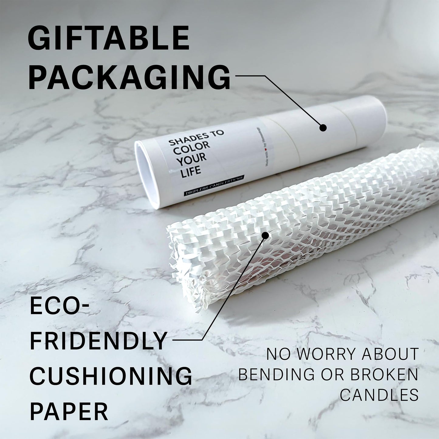 Homeology 6 Pack 10" Classic Taper Candles, Ivory, 7-8 Hours Burn Time, Unscented Candlesticks