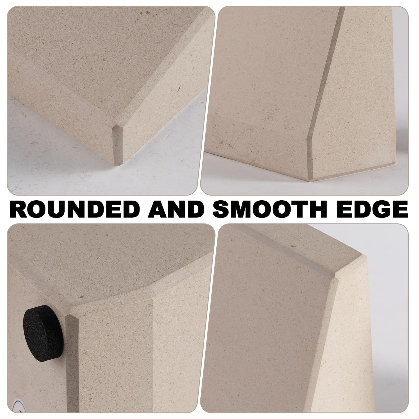 Book End, Natural Marble Bookend for Shelves, Non-Skid Bookends for Heavy Books, Heavy Duty Book Stopper for CDs and Oversized Books, Luxury Book Shelf Holder, Moleanos Beige