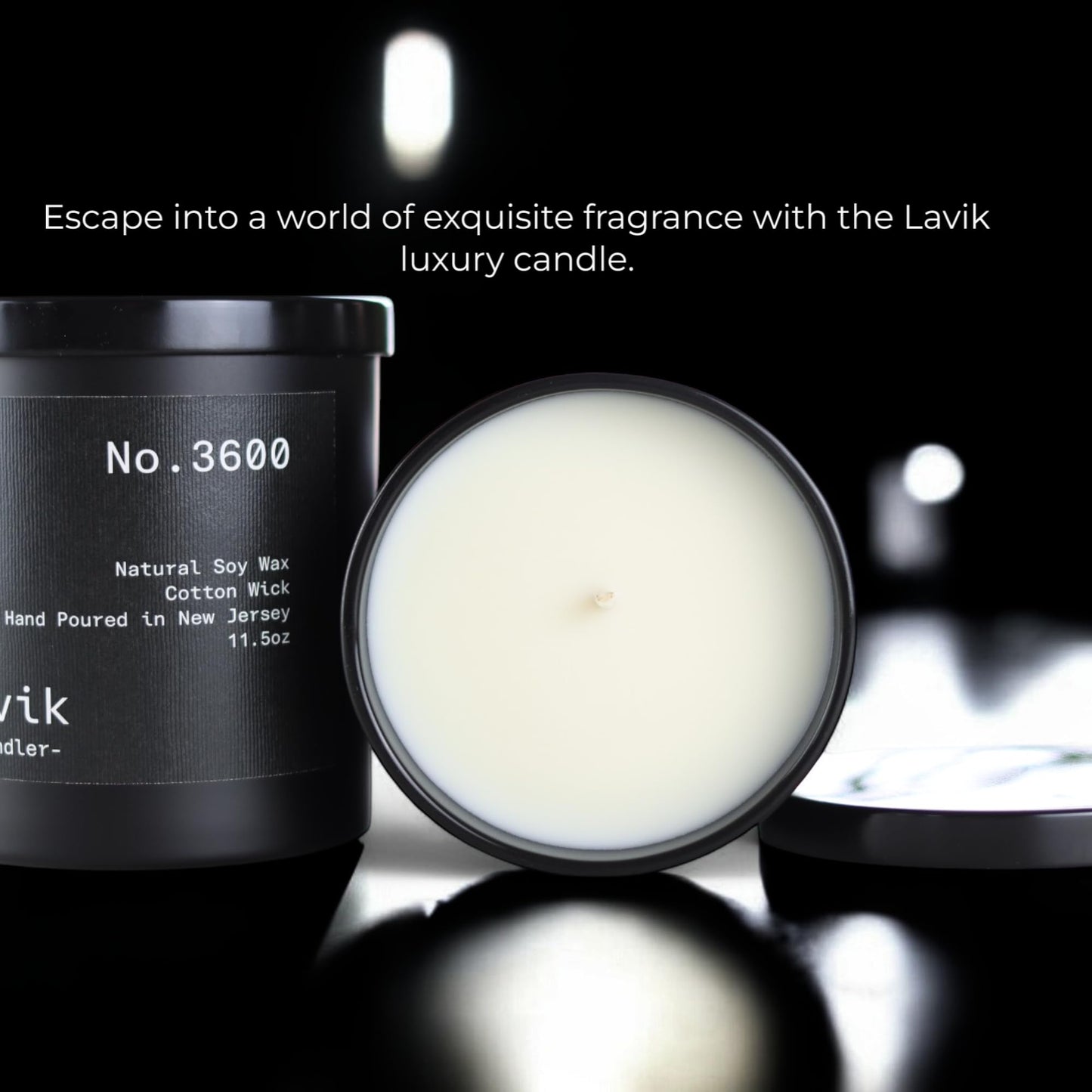 Luxury 11.50oz Scented Candle with grounding Base Notes of Birch, Cedarwood, Musk, Oakmoss, and Patchouli. Natural Soy Wax, Cotton Wick, Matte Black Jar. Gift or Elegant Decor for Home & Office