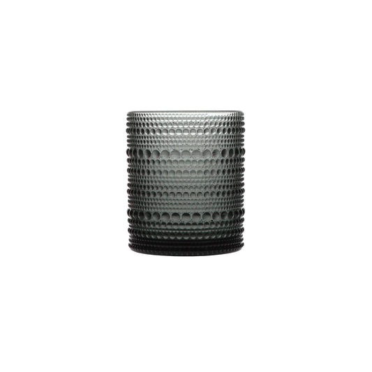 Fortessa Jupiter Beaded Hobnail Glass, 10 Ounce Double Old Fashioned (Set of 6), Storm