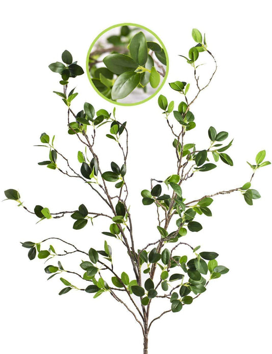 Artificial Plant 43.3 Inch Green Branches Leaf Shop Garden Office Home Decoration (2 pcs)