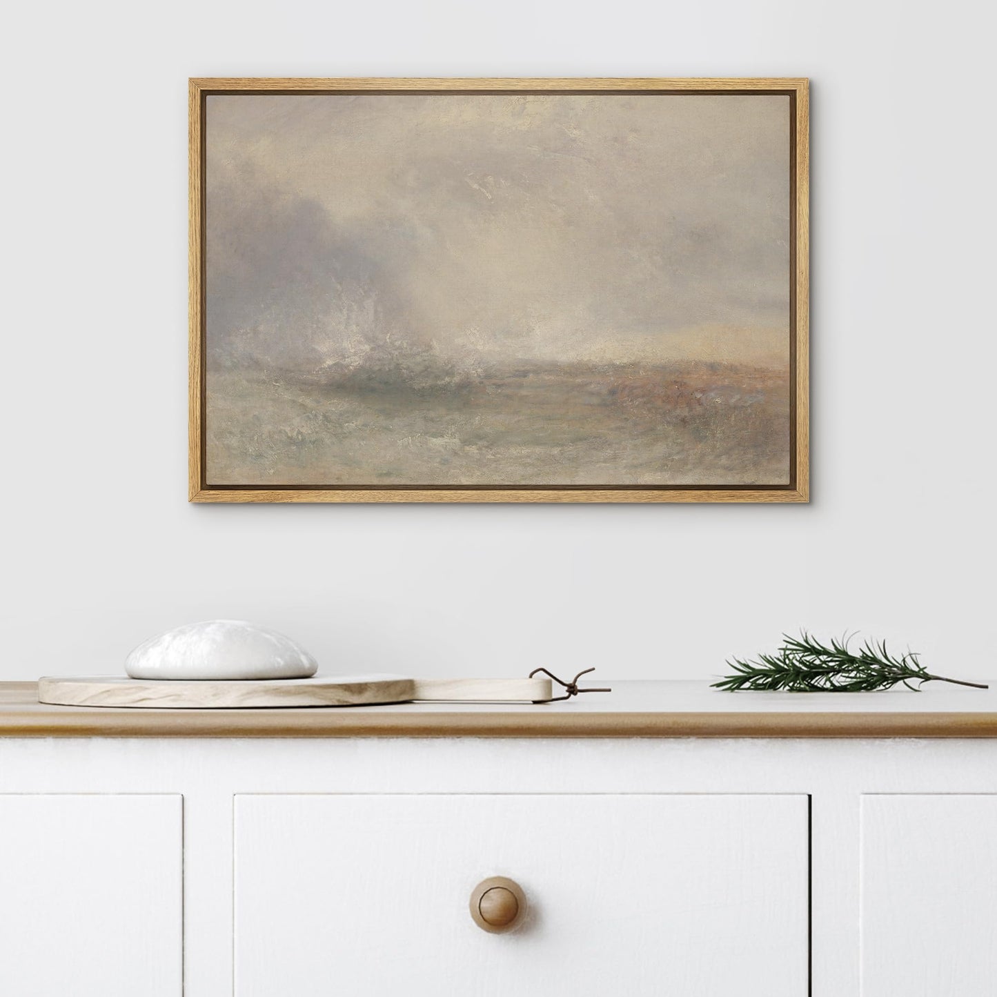 Framed Grey Abstract Canvas