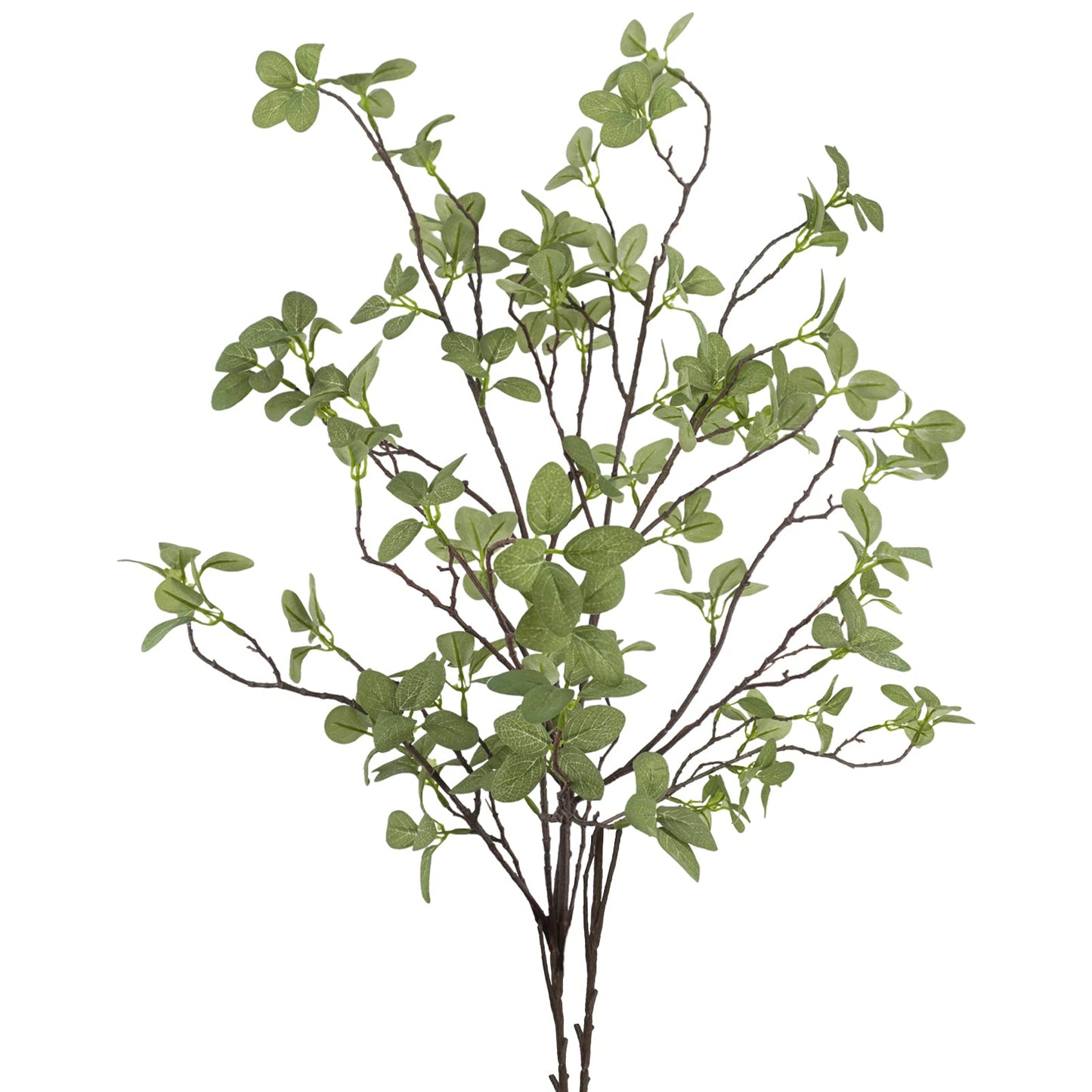 Ruidazon 2 pcs Artificial Greenery Stems, 41.3’’ Tall Fake Plants Branches Faux Greenery Ficus Twig Leaf for Home Garden Shop Office Desk Decoration