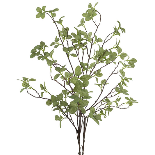 Ruidazon 2 pcs Artificial Greenery Stems, 41.3’’ Tall Fake Plants Branches Faux Greenery Ficus Twig Leaf for Home Garden Shop Office Desk Decoration