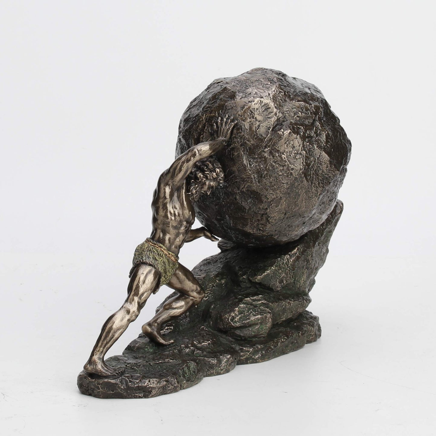 Veronese Design 8 1/8 Inch Sisyphus and The Eternal Boulder Cold Cast Resin Bronze Finish Statue Home Decor