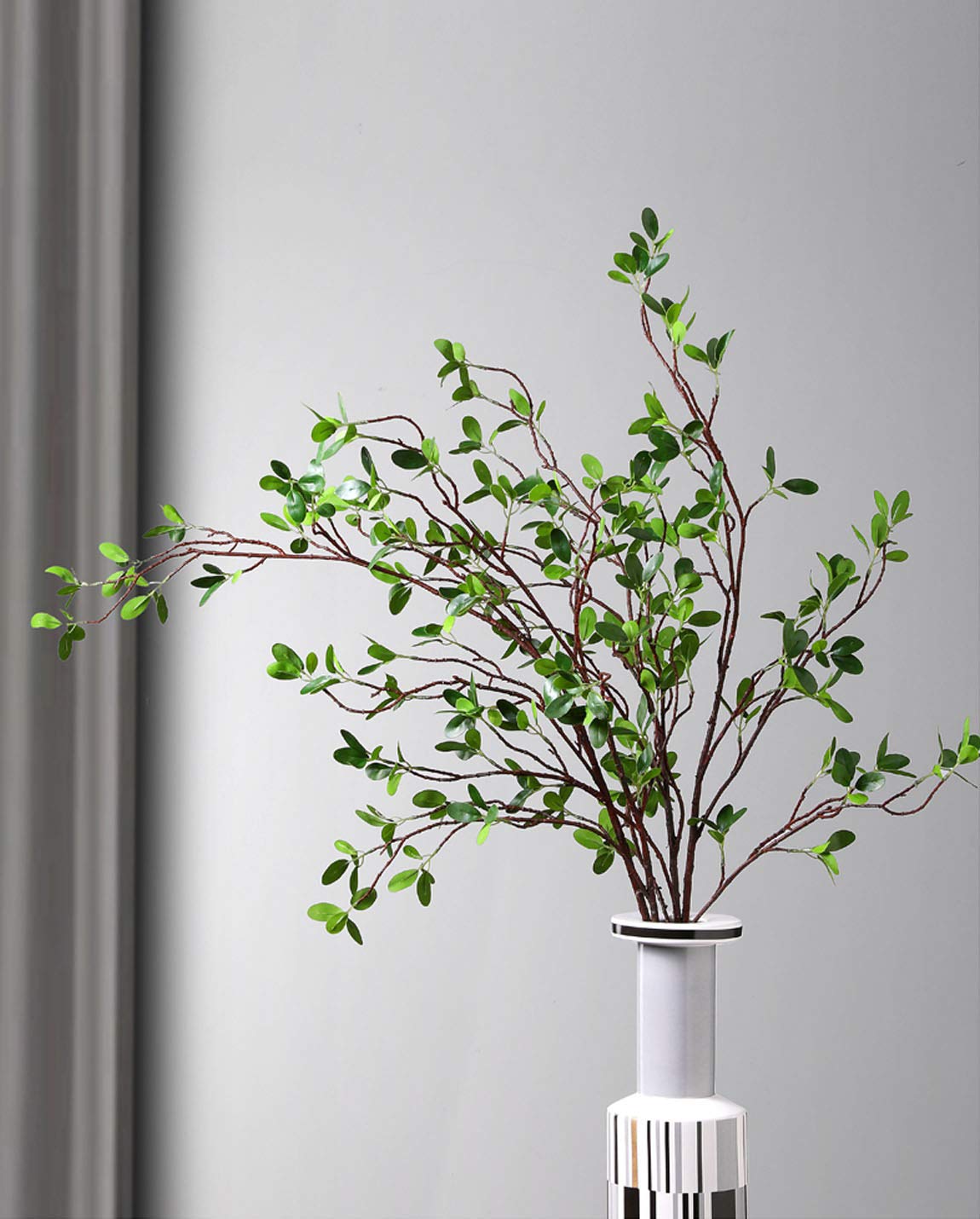 Artificial Plant 43.3 Inch Green Branches Leaf Shop Garden Office Home Decoration (2 pcs)