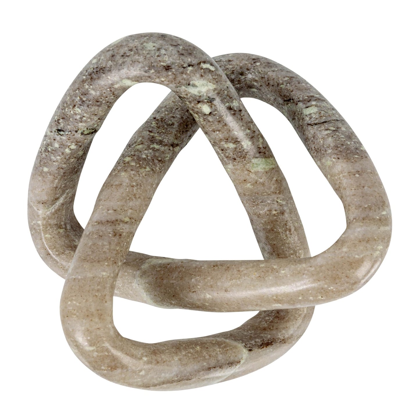 Creative Co-Op Modern Decorative Marble Link Knot, Beige